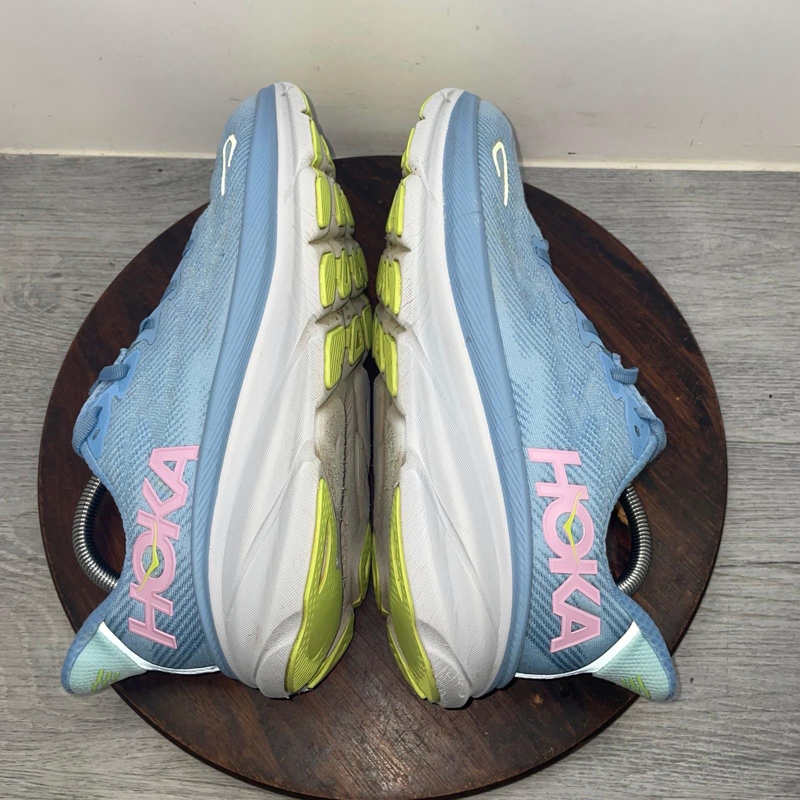 Hoka One One Clifton 9 Womens 10 Shoes Blue Sneaker 1127896 DNK Running Walking thumbnail 8