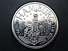Medaille  Hanse Ecu  Hamburg  1994  "Segelschiff"
