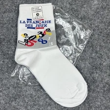 Vintage La Française de Jeux FDJ Pro Cycling Team Socks S Italy Tour De France