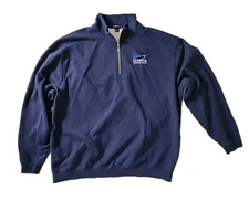 Sport-Tek Men's 2XL Long Sleeve Pullover 1/4 Zip Navy Marine Chevrolet Cadillac 