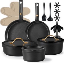 CAROTE 19pcs Pots and Pans Set Non Stick, Nonstick Cookware Set, Dishwasher/Oven