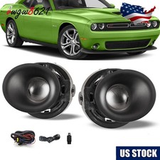 For 2015-2022 Dodge Challenger Pair Fog Light Lampswiringswitch Kit Clear Lens For 2015-2022 Dodge Challenger Pair Fog Light Lampswiringswitch Kit Clear Lens