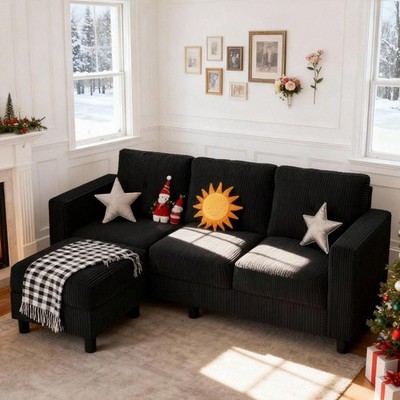 Convertible Sectional Couch L Shaped Modular Sofa with Removable Ottoman Storage