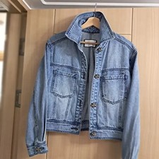 Karl Lagerfeld Denim Jacket, Silver Button Details, Size 55 (Fits 66)