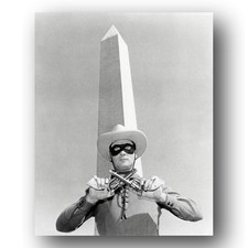 Clayton Moore Photo 8x10 The Lone Ranger Washington Monument 1950s TV Western