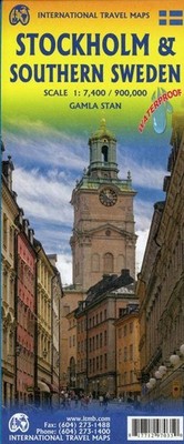 Stockholm & Southern Sweden Travel Reference Map 1:7,400/900k