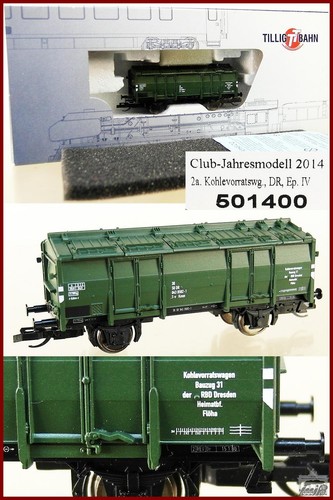 TT189 | Tillig TT 501400 - Clubmodell 2014 Kohlevorratswagen DR *Neuzustand* | Condition: Neu