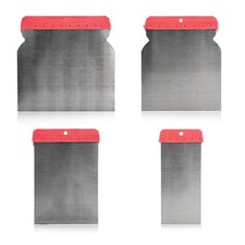 4pcs Body Filler Applicator Set 4 Sizes Auto Paint Spreader Assortment With Met