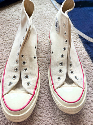 Converse Chuck 70 High Top 162053C Parchment Cream Red Blue Men s 9 Women s 11