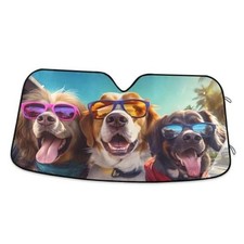 Car Windshieldunhade Foldable, Fun Vacationunhade for Car Truck Window S Dog