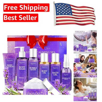 Pampering Lavender Spa Set for Women - Birthday and Christmas Gift Essentials