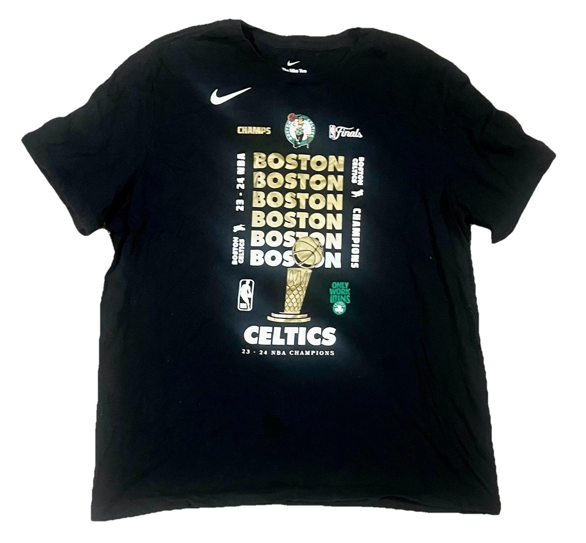 Boston Celtics — 2024 NBA Finals Champions Nike T-Shirt — Size