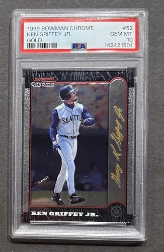1999 Bowman Chrome Gold Ken Griffey Jr #52 PSA 10 Gem Mint Low Pop Only 11