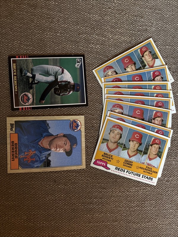Bruce Berenyi 10 Card Lot - 1981-1987 Includes 1981 Topps Rookie Card (x8)