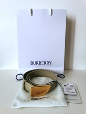 BURBERRY CINTURA SHIELD PELLE BEIGE S NUOVA
