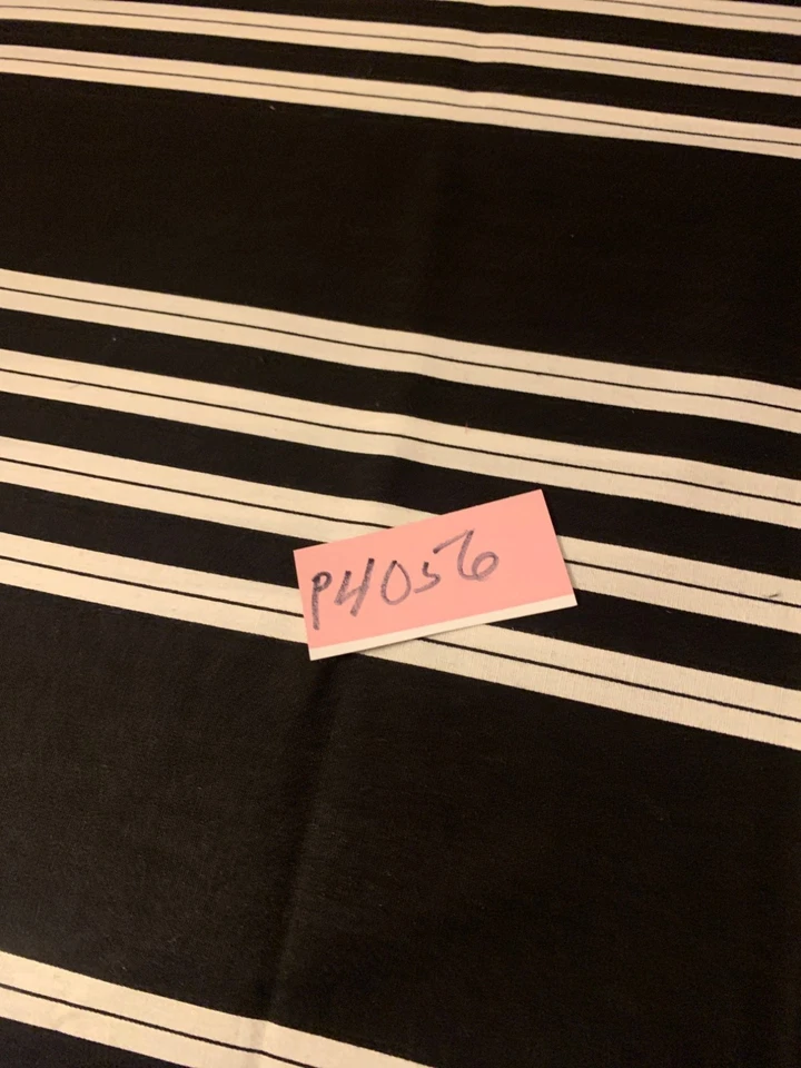 Cranston Black & White Striped Cotton Fabric 1/4 yard x 44" Sewing Craft Project - Image 4 of 4