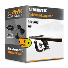 Für Audi A8 02- AUTO HAK Anhängekupplung abnehmbar + 7polig E-Satz NEU