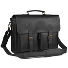 Handmade Vintage Laptop Satchel Briefcase Leather Messenger Bag for Men-16 Inch