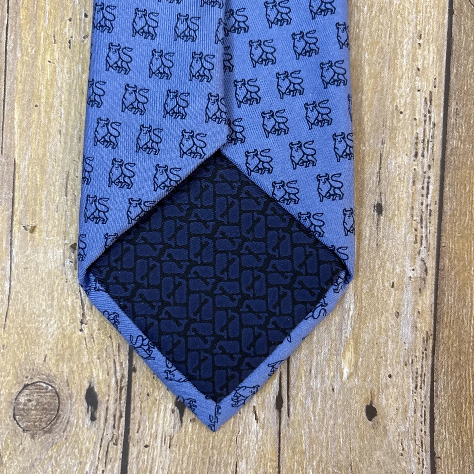 Corbata Vineyard Vines azul seda Merrill Lynch Foto 2 de 4