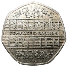 2013 UK 50p Coin – Benjamin Britten Centenary Commemorative Fifty Pence