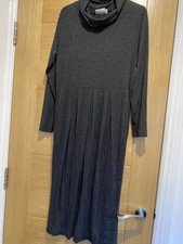 MASAI Fine Grey/Black Midi Length Jersey Tulip Dress. Large. 