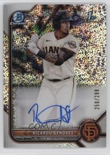 2022 Bowman Chrome Prospect Speckle Refractor 250/299 Ricardo Genoves Auto 15wb