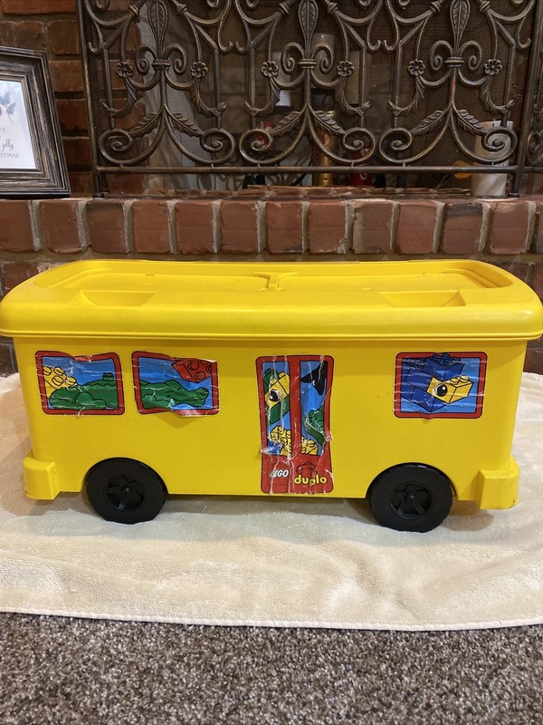 LEGO DUPLO Ride-On Storage Container School Bus #2581 WITH Mega Blocks