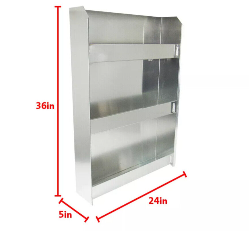 Aluminum Oil Storage Cabinet Shelf Holder Trailer Organizer For Garage Shop-image