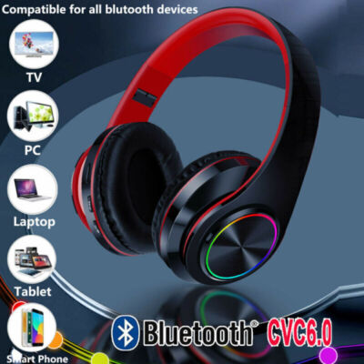 Gaming Kopfhörer Wireless Stereo Bluetooth 5.0 Headset On-Over-Ear Mit Mikrofon