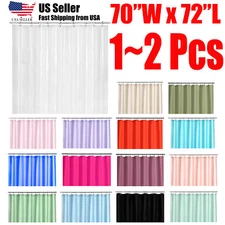 (1~2PCS) Shower Curtain Liner HEAVY DUTY Water Repellent 70"x72" Bathroom Liner