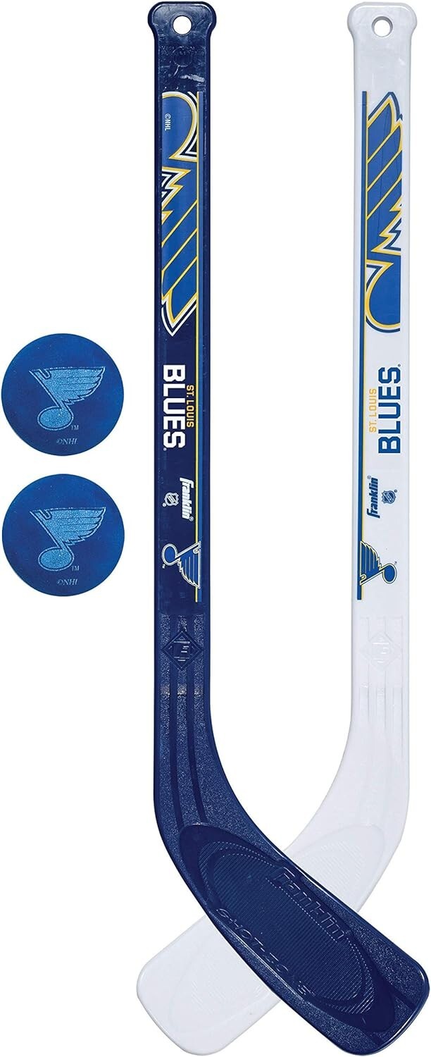 Official NHL Team Mini Hockey 2 Piece Stick Set St. Louis Blues