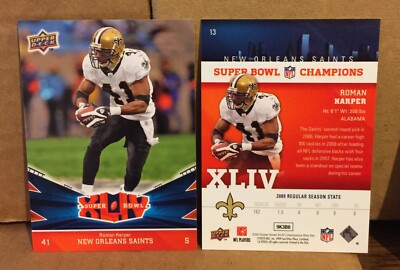 Roman Harper 2010 Upper Deck Super Bowl XLIV Champions New Orleans Saints #13