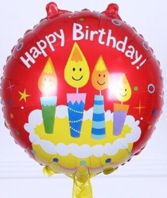 Balloon 18'' Happy Birthday Cake with Candle Mylar Foil Balloon Party Decoration