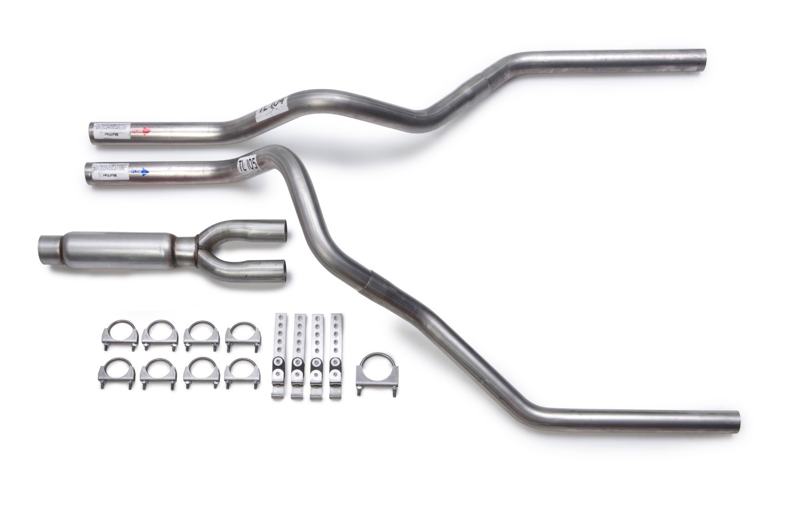 8895 Chevy Silverado GMC Sierra Truck 2.5" Dual Exhaust Kit Glasspack