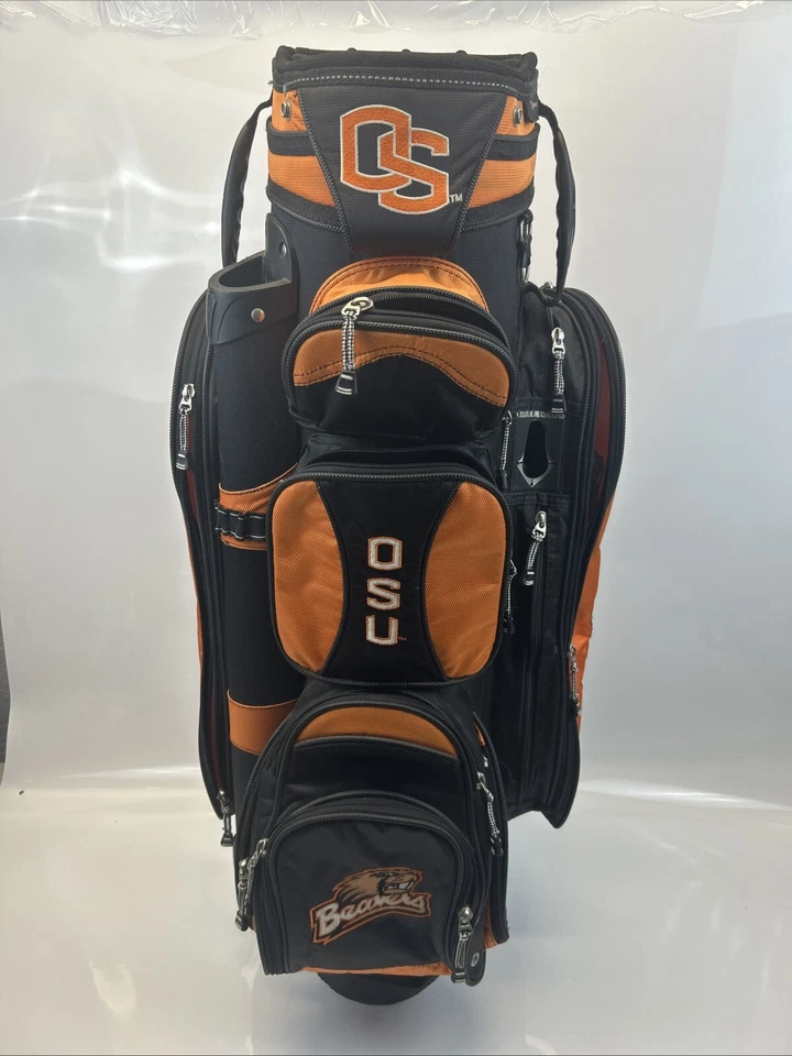 Datrek Oregon State Beavers 14-Way Golf Bag OSU Orange Black – Great Condition - Image 2 of 4