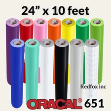 24" x 10 feet (120 inches) Oracal 651 Permanent Vinyl Graphic Cutter Film Shrink