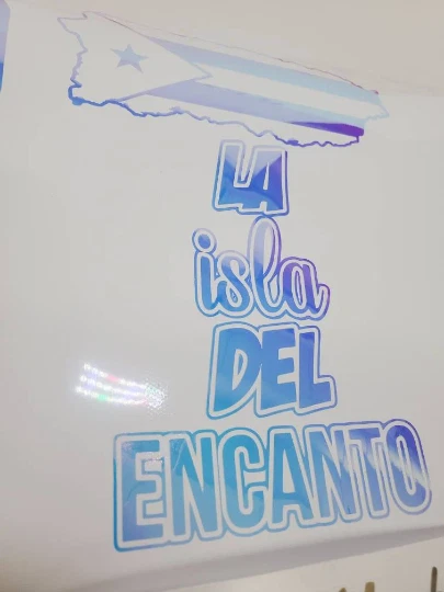 Puerto Rico Isla del Encanto Sticker Decals Holographic - Bumper cars, windows - Image 3 of 4