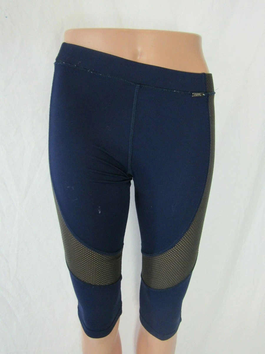 VPL Blue and Gray Mesh Capri Leggings Size S