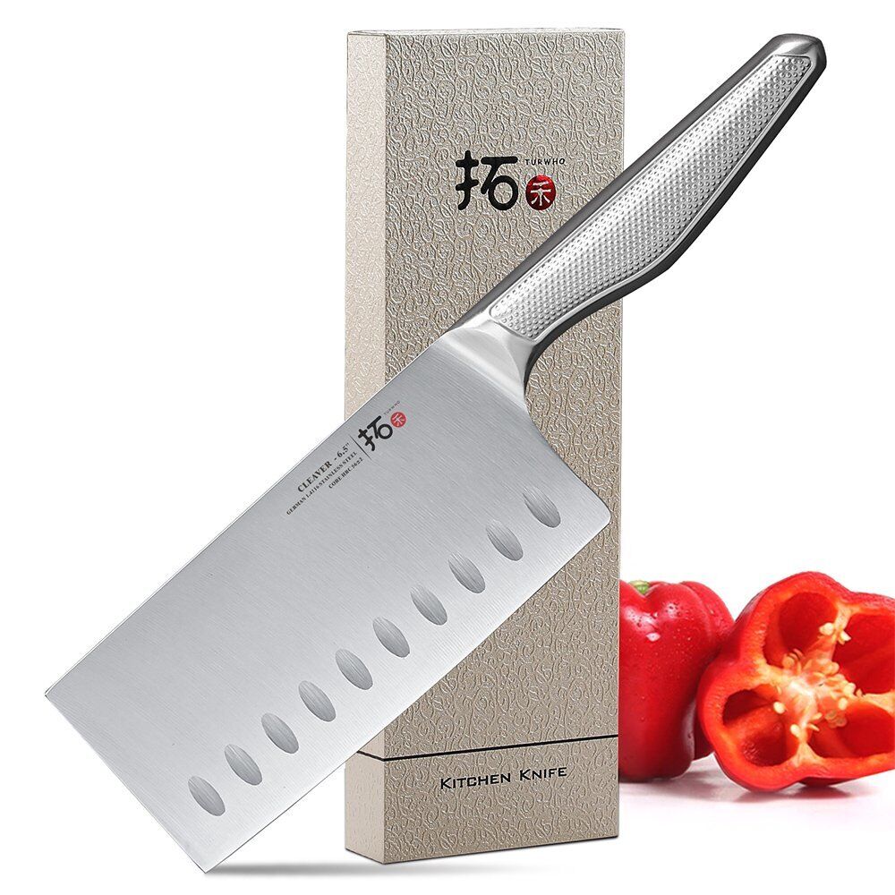 TURWHO 6.5inch Cleaver Knife German Stainless Steel Kitchen Chopper Chef Knives
