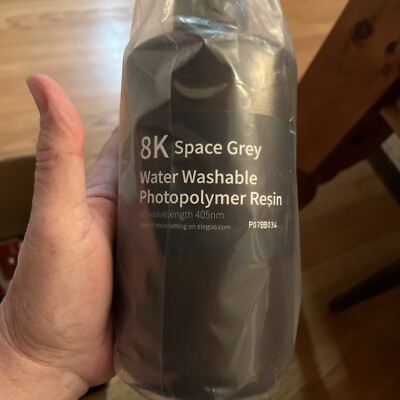 ELEGOO 8K Water Washable Photopolymer Resin 405nm for Saturn 2 Space Grey 1000G