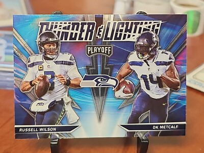 2021 Panini Playoff Thunder Lightning RUSSELL WILSON DK METCALF 