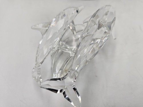 Vintage Swarovski Kristall Figur SCS Delfine Lead Me Mutter und Kind 1990 mit Box - Bild 6 von 8