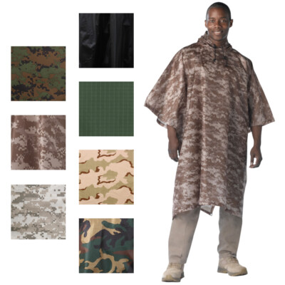 G.I. Type army Ripstop Poncho Woodland Camouflage