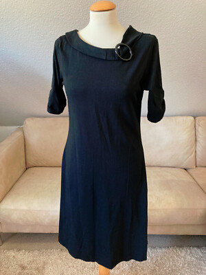 MULTIBLU stylish timeless women's shirt dress 38 black with buckle