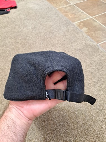 Adidas Hat Cap Strap Back Adult One Size Black Aeroready Fleece Material - Picture 3 of 5