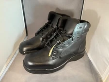 Apex Mens Black Leather Biomechanical Lace Up Work Boot Size 14 Wide B4500M