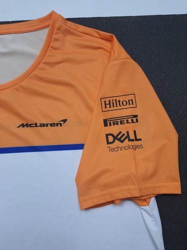 Mclaren Renault Shirt Mens F1 Racing DELL Hilton Pirelli size XL - Picture 4 of 9