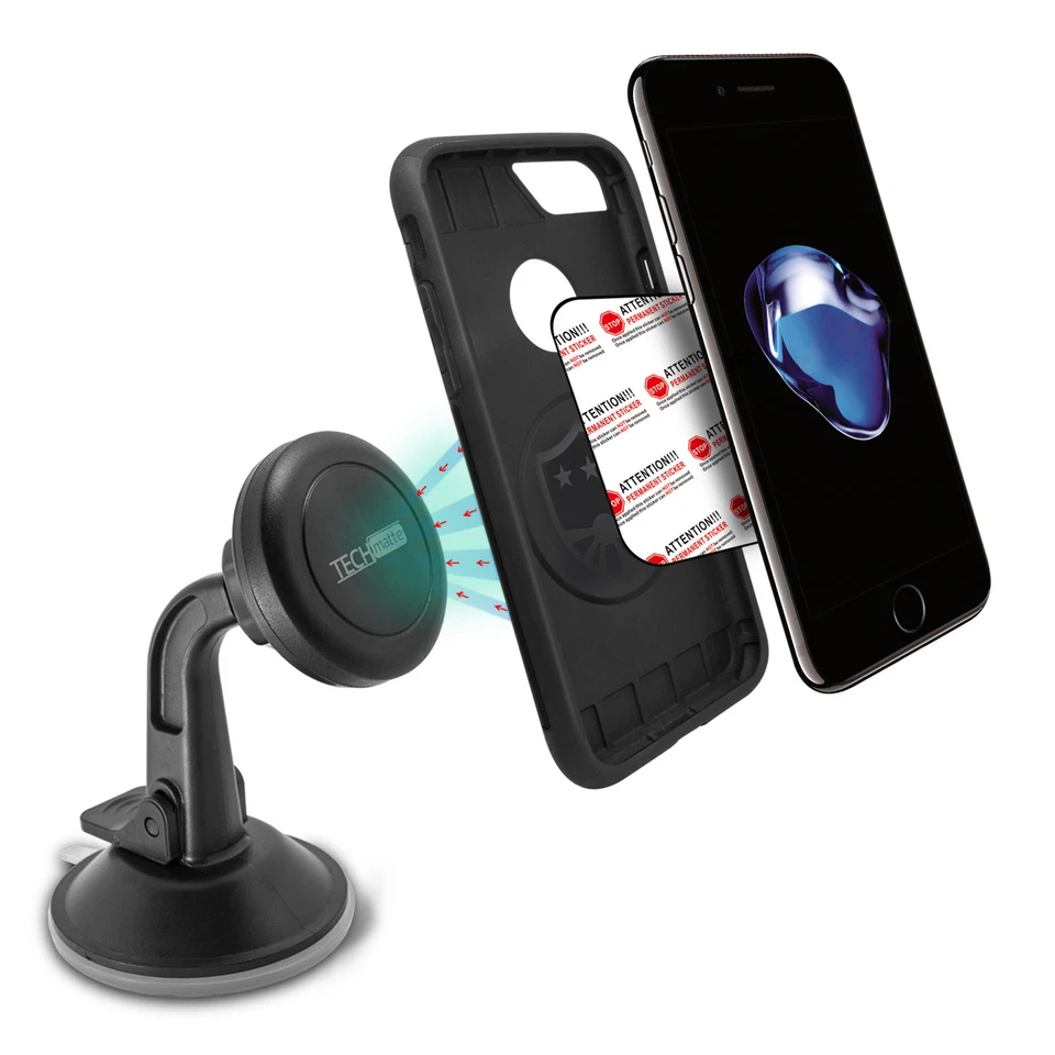TechMatte MagGrip Dashboard and Windshield Magnetic Universal Car Mount (Black) - Image 3 of 4