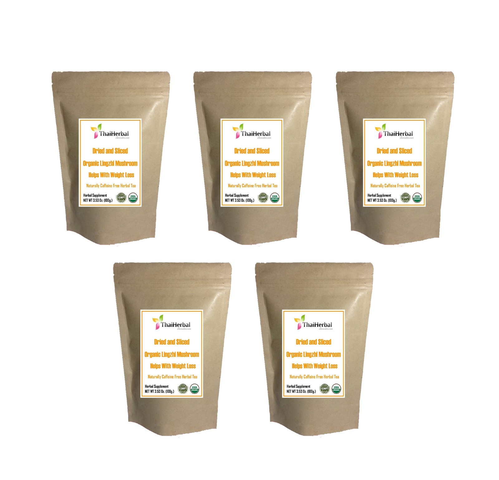 Dried Organic Lingzhi Reishi Ganoderma Lucidum Mushroom Slices Weight