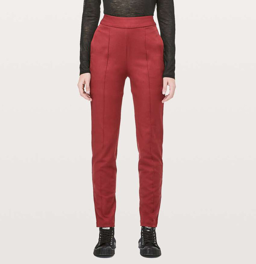 NWOT Lululemon Lab Nai Trouser Pants Size Zesty Auburn Red UK